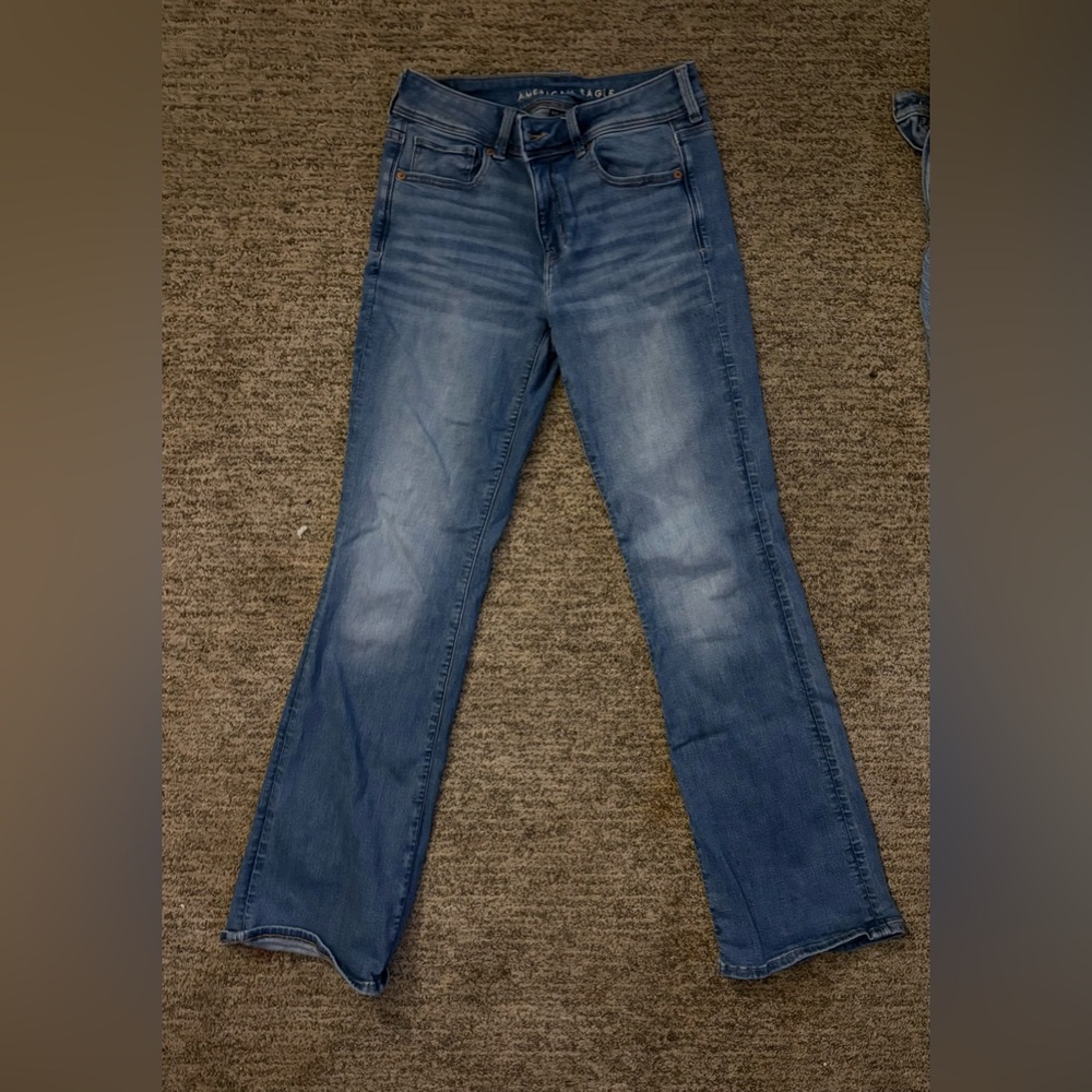 American Eagle Light Blue Kick Boot Jeans